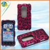 Design crystal case for HTC EVO 3D hotsale style hotpink leopard