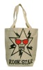 Designer Tote Bag "Rock Star" from heavy canvas
