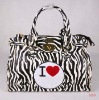 Designer Zebra Stripe PU Handbags Purses