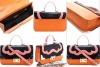 Designer girls real leather dual-use orange bags