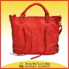 Designer inspired strip satchel with shoulder strap