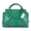 Designer leather classic style green brand tote bags