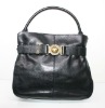 Designer trendy ladies black leather handbags