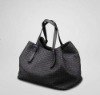 Designer womens black weave shoulder bags