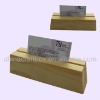 Desktop wooden business name card holder