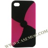 Detachable Matte Hard Plastic Case Cover for iPhone 4(Rose)