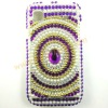 Detachable Purple Circular Corrugated Design Jewel Hard Shell Protector Skin for Samsung Galaxy S i9000