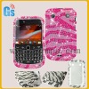 Diamante phone covers for blackberry 9900 blod bling zebra