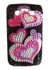 Diamond Back Cover For HTC Incredible S Hearts in Love 092/180