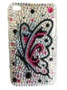 Diamond Back Cover for Iphone 4G Bk/Pk/Si Butterfly 092/205