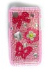 Diamond Back Cover for Samsung i9000 Pink Gems 091-1