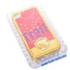 Diamond Floral Pattern With Plating Skinning Lace Hard Cover For iPhone 4