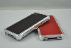 Diamond leather case  for iphone 4