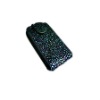 Diamonte Flip Case for HTC Desire Z Plain Black