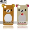 Die Cut Cover Rilakkuma Bear TPU Soft Case for iPhone 4 4G IP-541