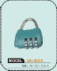 Digit resettable steel luggage lock