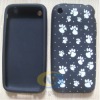 Dog Paw printed silicon mobile case for iphone3