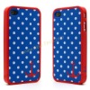 Dot Design Detachable Frosted Hard Cover Case Shell For Apple iPhone 4 4S