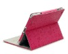 Double-face magnetic leather skin cover for ipad 2 with sleep and wake-up founction