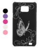 Dull Polish Butterfly Pattern Case for Samsung i9100