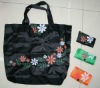 Durable 190T foldable nylon/polyester bag for shopping purpose