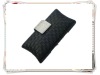 (EB4016) black suede clutch bag