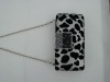 (EB6008) leopard pattern elegance bags with sliver chain