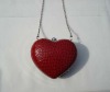 (EB6017) heart shaped bridal clutch bag with sliver chain