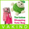 Eco Folding Tortoise Shopping Tote Bag Keychain Gift