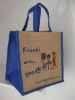 Eco friendly fashion folding jute shopping bag