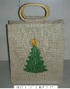 Eco-friendly jute bag with embroidery