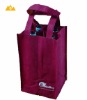 Eco-friendly non woven wine bag for holding 4 bottles