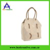 Eco-friendly pvc handbag with jute handle