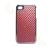 Electroplate Art PU Cases for iPhone 4  -Dark Red