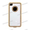 Electroplated Metal Back Case Cover for iPhone 4S/ iPhone 4 with Inner Cloth Surface(White)
