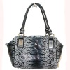 Elegance snake printed leather bags women handbags