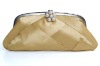 Elegant GOLD Satin Bridal Evening Party Wedding Clutch BAG/HANDBAG