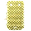 Elegant Gold Design Crystal Bling Both Side Cover Case For Blackberry Bold 9900