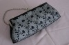 Elegant Lace Rose Flower Satin Evening Purse