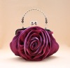Elegant Red Rose Flower Pattern Evening Handbag Purse Clutch