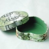 Elegant and Portable Green printed Jewelry Case