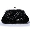 Elegant evening bag brightly with crystal rhinestone