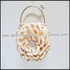 Elegant flower Crystal  Satin ladies Evening Bag