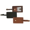 Elegant leather luggage tag