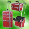 Elegant professional red trolley set