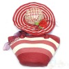 Elegant wheat straw beach bag with hat YH0101J