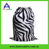 Elegant zebra drawstring laundry bag