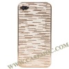 Elegent Electroplated Hard Case with Iron Sheet Cover for iPhone 4(Gold)
