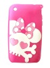 Embossed skeleton design silicone cell case for i phone