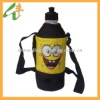 Embroidered sport bottle holder bag with shoulder strap for kids